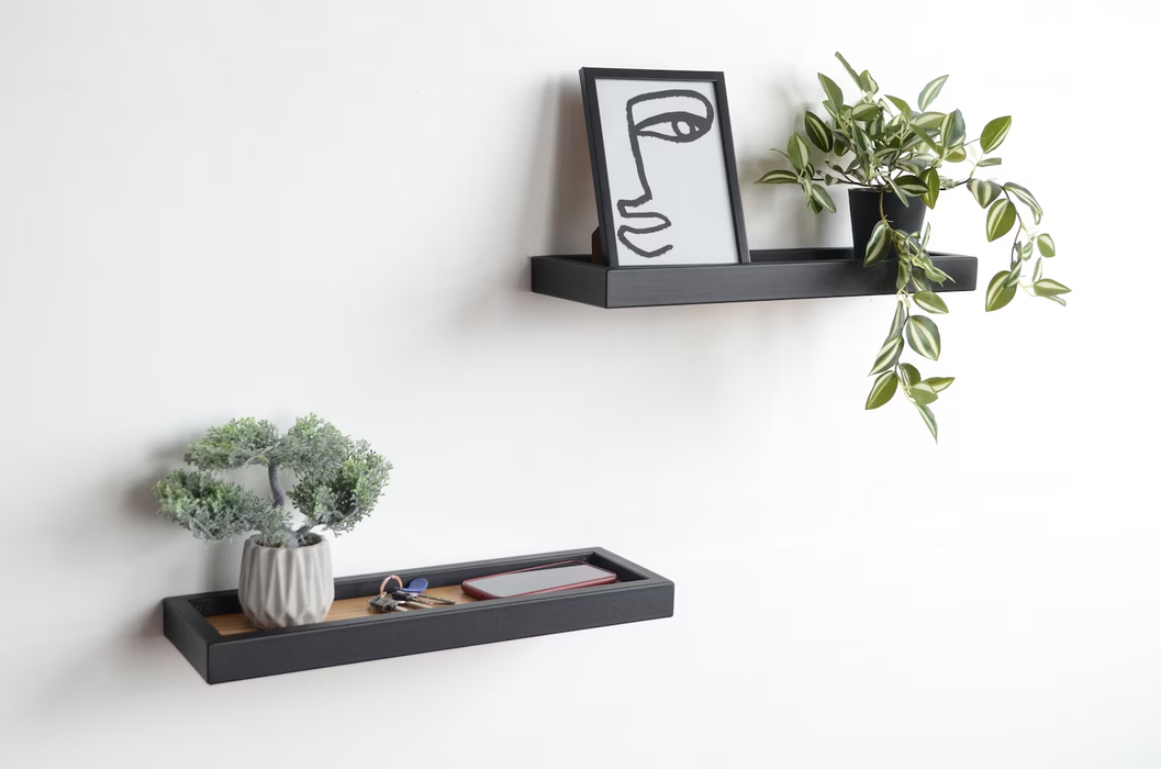 Wall metal shelving organizer for key, book, mail