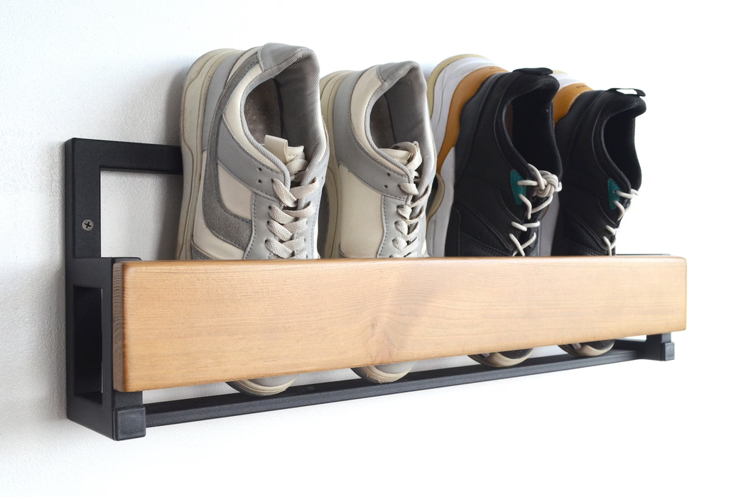 Hallway metal wall mounted shoe rack