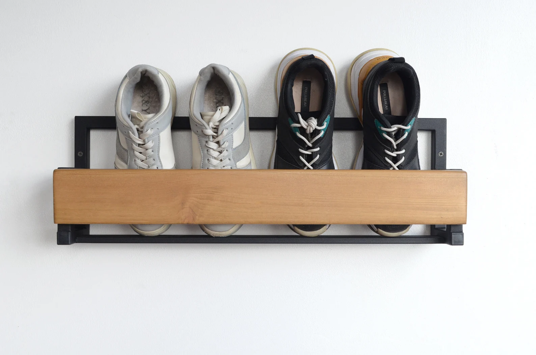 Hallway metal wall mounted shoe rack