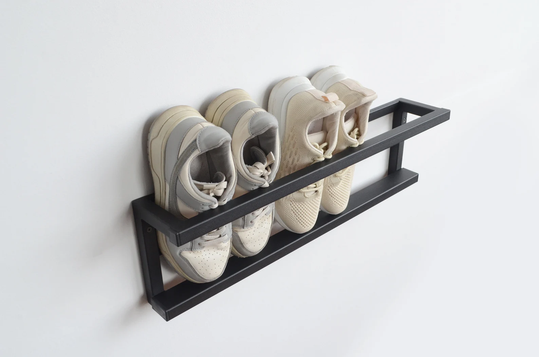 Industrial metal shoe rack