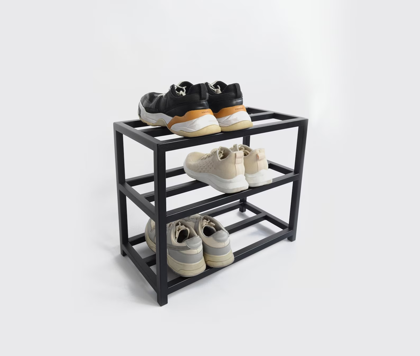 Industrial metal shoe stand