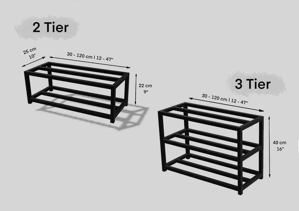 Industrial metal shoe stand