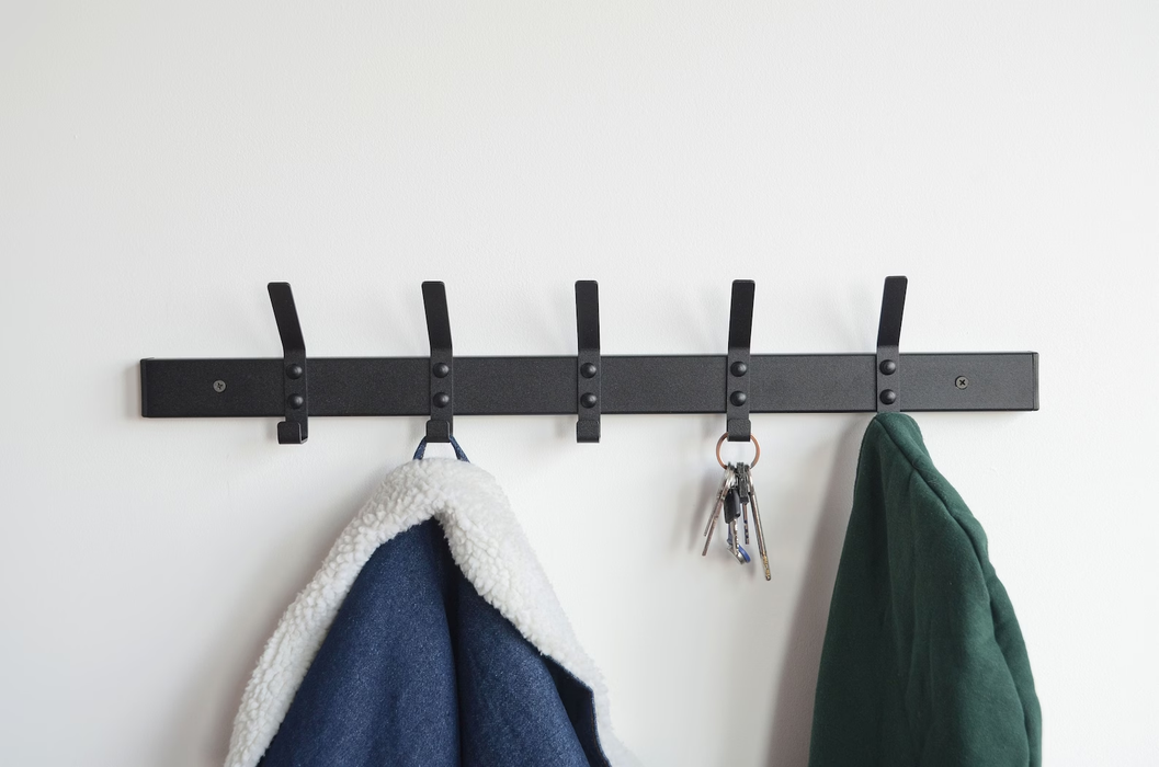 Metal clothing shelf