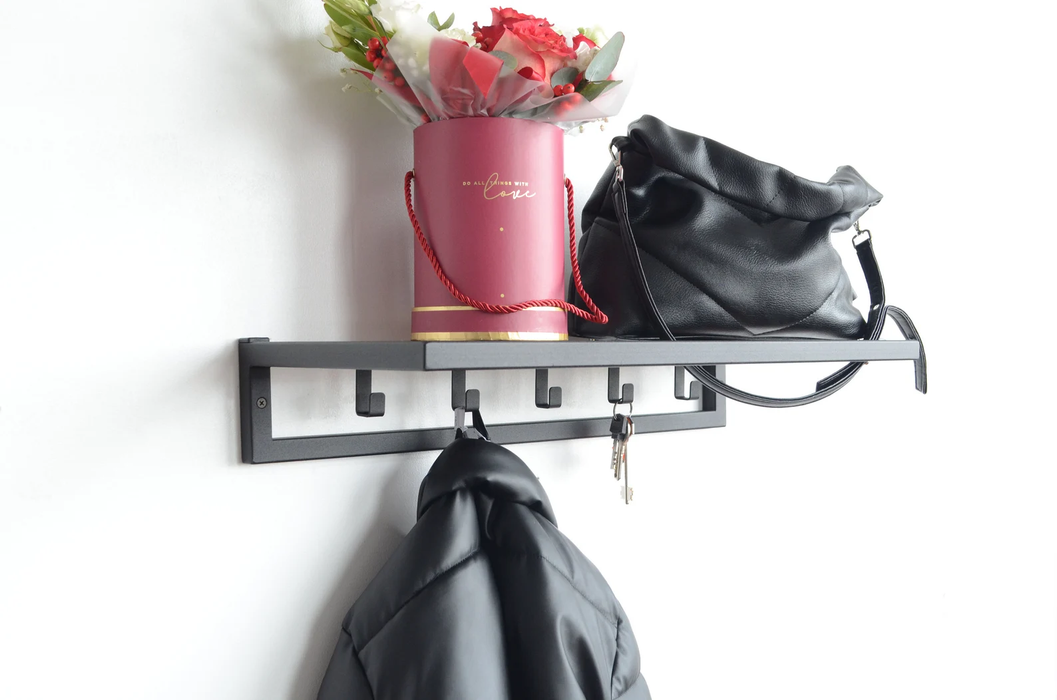 Wall metal coat rack