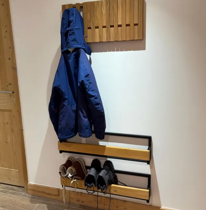 Hallway metal wall mounted shoe rack